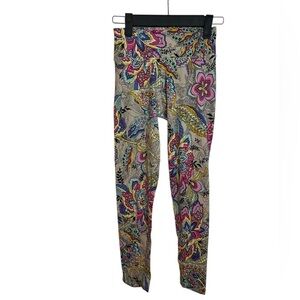 Liquido Eclectic Colorful Floral Active Leggings